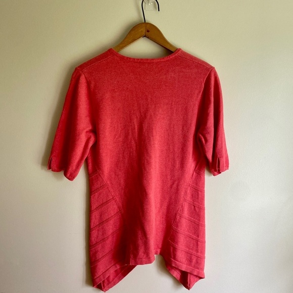 Marble | Coral Knit Top Tunic Long Swing Hem - Picture 2 of 4